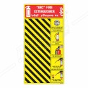 ABC Fire Extinguisher Bottle Back Side Zebra Board| Protector FireSafety