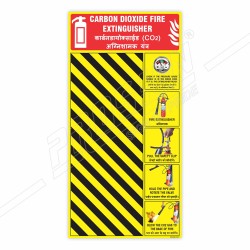 Co2 Fire Extinguisher Bottle Back Side Zebra Board| Protector FireSafety