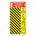 Co2 Fire Extinguisher Bottle Back Side Zebra Board| Protector FireSafety