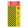 Foam Type Fire Extinguisher Bottle Back Side Zebra Board| Protector FireSafety