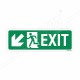 Exit left Down Cross Arrow Sign
