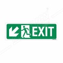 Exit left Down Cross Arrow Sign| Protector FireSafety