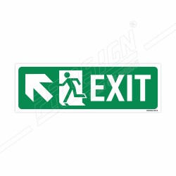 Exit left Up Cross Arrow Sign| Protector FireSafety