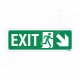 Exit Right Down Cross Arrow Sign