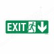 Exit Right Down Arrow Sign