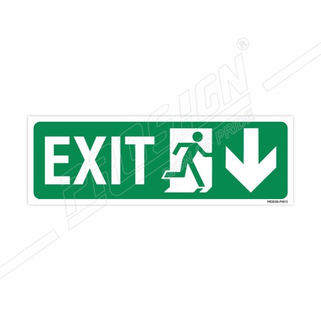 Exit Right Down Arrow Sign| Protector FireSafety