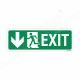 Exit Left Down Arrow Sign