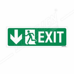 Exit Left Down Arrow Sign| Protector FireSafety