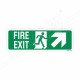 Fire Exit Right Up Cross Arrow Sign