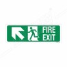 Fire Exit left Up Cross Arrow Sign| Protector FireSafety