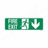 Fire Exit Right Down Arrow Sign| Protector FireSafety