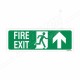Fire Exit Right Up Arrow Sign