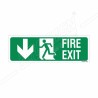 Fire Exit Left Down Arrow Sign| Protector FireSafety