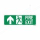 Fire Exit Left Up Arrow Sign