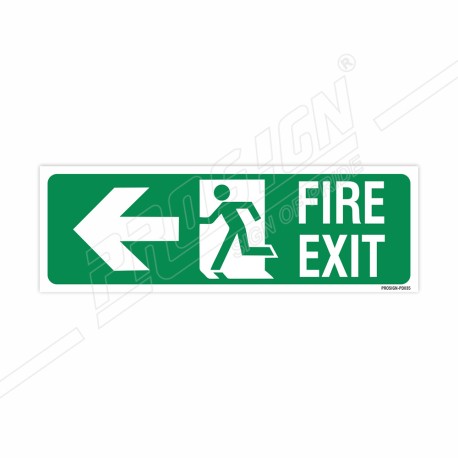 Fire Exit Left Arrow Sign| Protector FireSafety