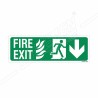 Fire Exit Right Down Arrow Sign| Protector FireSafety