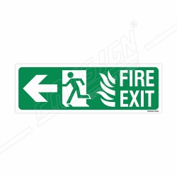 Fire Exit Left Arrow Sign| Protector FireSafety