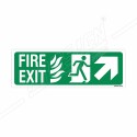 Fire Exit Right Up Cross Arrow Sign| Protector FireSafety