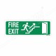 Fire Exit Right Side Up Stair Arrow Sign