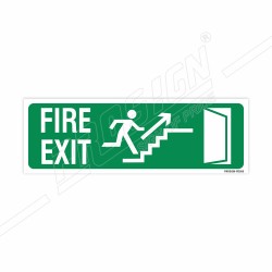 Fire Exit Right Side Up Stair Arrow Sign| Protector FireSafety