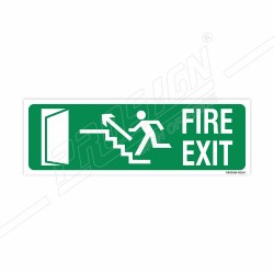 Fire Exit Left Side Up Stair Arrow Sign| Protector FireSafety