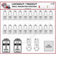 Shadow lockout Tagout board 20.5''X22.3'' With Material | Protector FireSafety