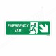 Emergency Exit Right Down Cross Arrow Sign