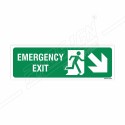 Emergency Exit Right Down Cross Arrow Sign| Protector FireSafety