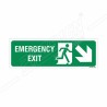 Emergency Exit Right Down Cross Arrow Sign| Protector FireSafety