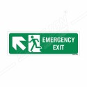 Emergency Exit Left Up Cross Arrow Sign| Protector FireSafety