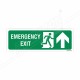 Emergency Exit Right Up Arrow Sign
