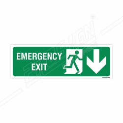 Emergency Exit Right Down Arrow Sign| Protector FireSafety