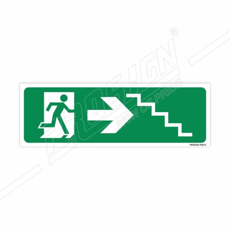 Exit Stair Right Arrow Sign| Protector FireSafety