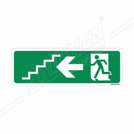 Exit Stair Left Arrow Sign| Protector FireSafety