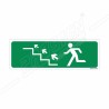 Exit Left Up Stair Arrow Sign | Protector FireSafety