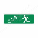 Exit Left  Stair Down Arrow Sign  | Protector FireSafety