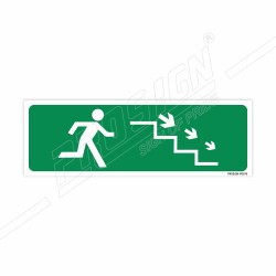 Exit Right Stair Down Arrow Sign| Protector FireSafety