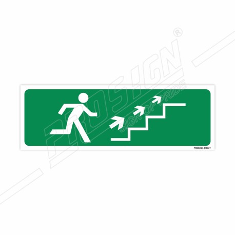 Exit Right Stair Up Arrow Sign| Protector FireSafety