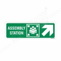 Assembly Station Right Up Cross Arrow Sign| Protector FireSafety