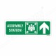 Assembly Station Right Up Arrow Sign