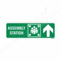 Assembly Station Right Up Arrow Sign| Protector FireSafety