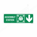 Assembly Station Right Down Arrow Sign| Protector FireSafety