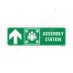 Assembly Station Left Up Arrow Sign