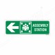 Assembly Station Left Arrow Sign