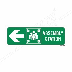 Assembly Station Left Arrow Sign| Protector FireSafety