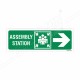 Assembly Station Right Arrow Sign