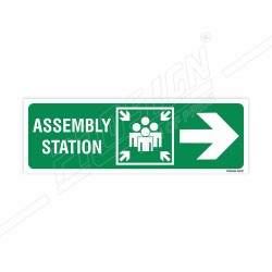 Assembly Station Right Arrow Sign| Protector FireSafety