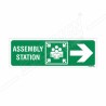 Assembly Station Right Arrow Sign| Protector FireSafety