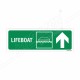 Lifeboat Right Up Arrow Sign