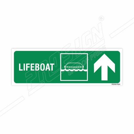 Lifeboat Right Up Arrow Sign| Protector FireSafety